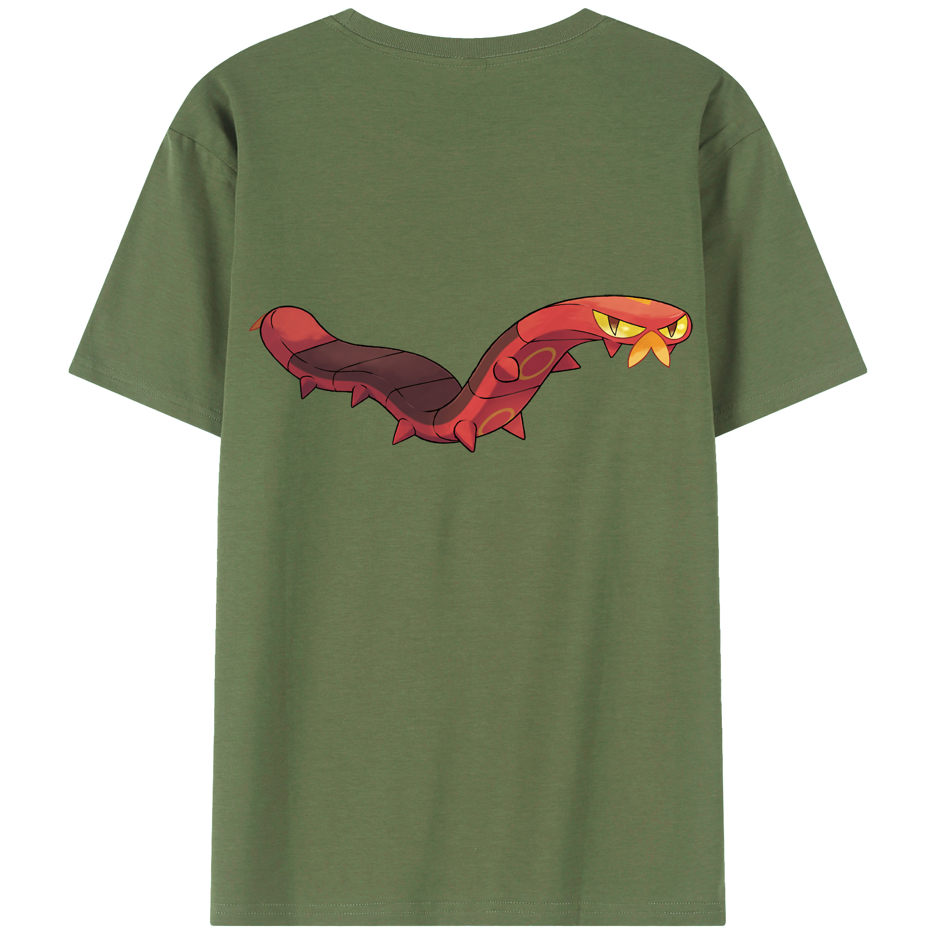 （画像用） ポケットモンスター Pokémon 綿100％ メンズ半袖Tシャツ（バックプリント） 通気性